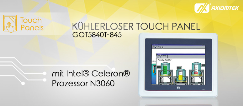 Ultra leichter, IP65-geschützter Touch Panel PC  – der neue GOT5840T-845