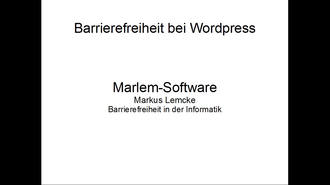 Barrierefreiheit bei Wordpress