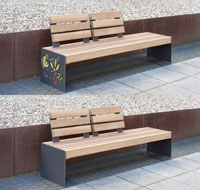 NUSSER Bank INLINA mit Anti-Graffiti-Schutz