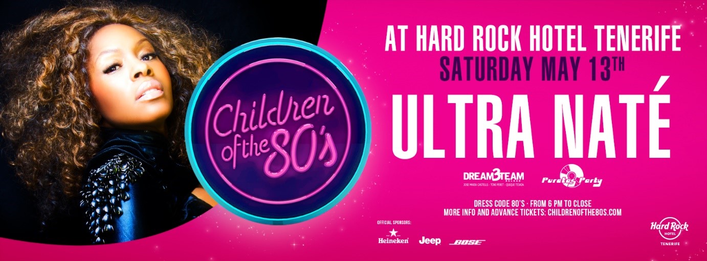Ultra Naté als Headliner bei 'Children of the 80s' im Hard Rock Hotel Tenerife im Mai Ultra Naté als Headliner bei 'Children of the 80s' im Hard Rock Hotel Tenerife im Mai