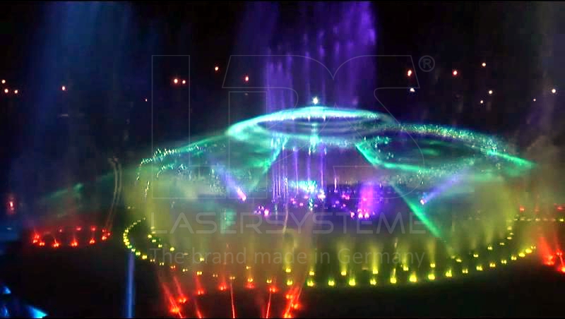 Wasserspiele mit LPS Lasershows in Andong, Südkorea Wasserspiele mit LPS Lasershows in Andong, Südkorea