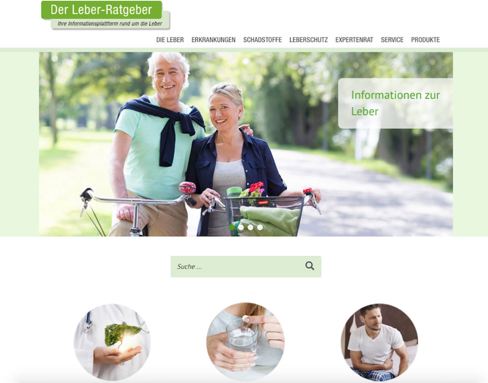 Das Informationsportal www.leber-ratgeber.de bietet gesundheitsbewussten Menschen einen Überblick zu