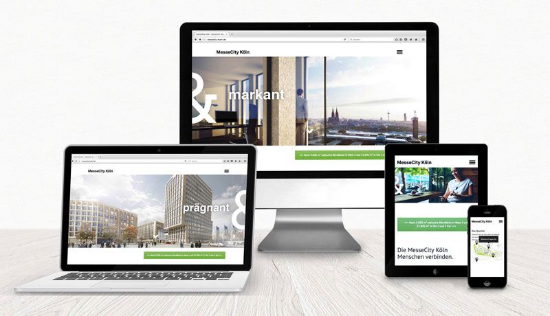  Website für die MesseCity Köln (Foto: macevent, frei zur Veröffentlichung)