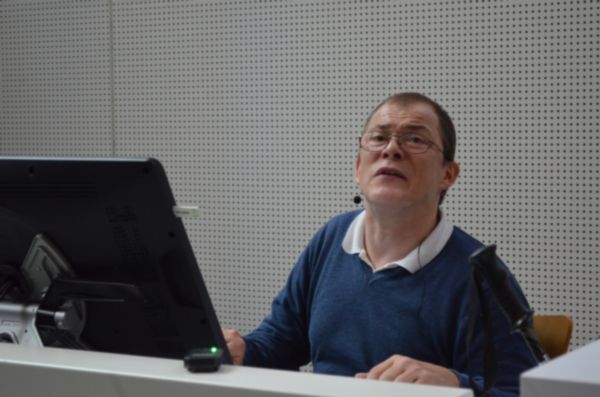 Markus Lemcke beim Accessibility Day in der Hochschule der Medien Stuttgart Markus Lemcke beim Accessibility Day in der Hochschule der Medien Stuttgart