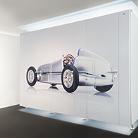 WC-Trennwandsystem classiccell mit Digitaldruck