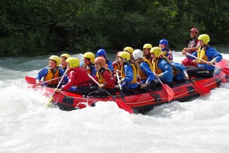 Rafting beim Lana-Kindersommer