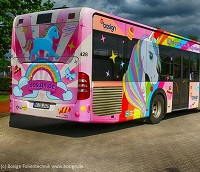 Einhorn-Linienbus sorgt für Hingucker