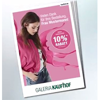 Galeria Kaufhof setzt auf personalisierte Paketbeilagen von Adnymics