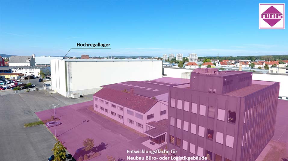Ansicht Hochregallager inkl. Entwicklungsfeld