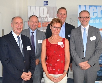 v.li. Prof. Dr. Michael Nagy, Christian Specht, Susanne Petersen, Oliver Wildenstein, Konrad Müller.