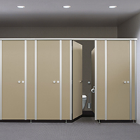WC-Trennwandsystem cronus in der Farbe cappuccino 1117