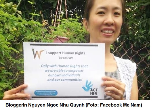 Bloggerin Nguyen Ngoc Nhu Quynh (Foto: Facebook Me Nam) Bloggerin Nguyen Ngoc Nhu Quynh (Foto: Facebook Me Nam)