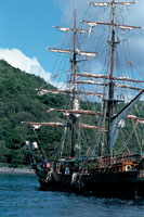 Marigot Bay Hotel - Saint Lucia - Zweimaster Brig Unicorn