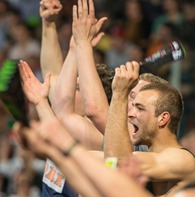 (Foto: HJKrieg, hl-studios, Erlangen) - Die HC-Fans freuen sich auf das Spiel gegen Rimpar