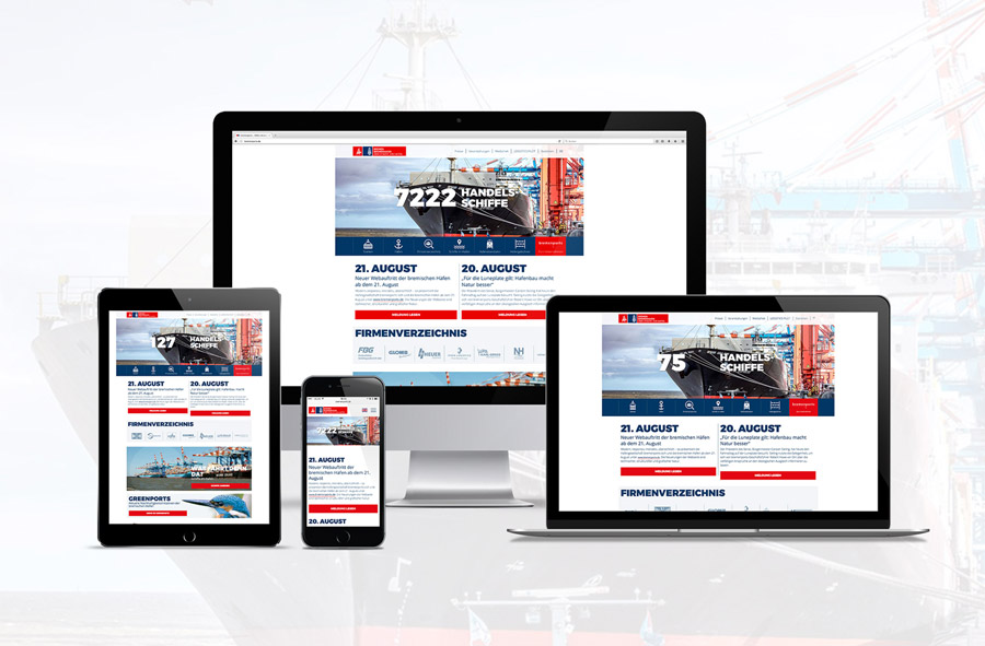 closer entwickelt neue Website für bremenports