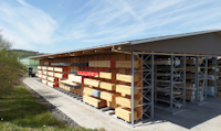 Die Kragarmregale tragen bei Rensch-Haus auch gleich die Dachkonstruktion. (Foto: Rensch-Haus)