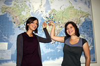 Erasmus-Förderung an der FHDW: Léa Pedroncini (l.) und Esther Dèveze erste Studierende