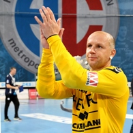 (Foto: HJKrieg, hl-studios, Erlangen): HC-Torwart Gorazd Skof gehört zu einem der Besten der Zunft