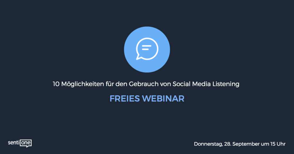 Kostenloses Live-Webinar von SentiOne