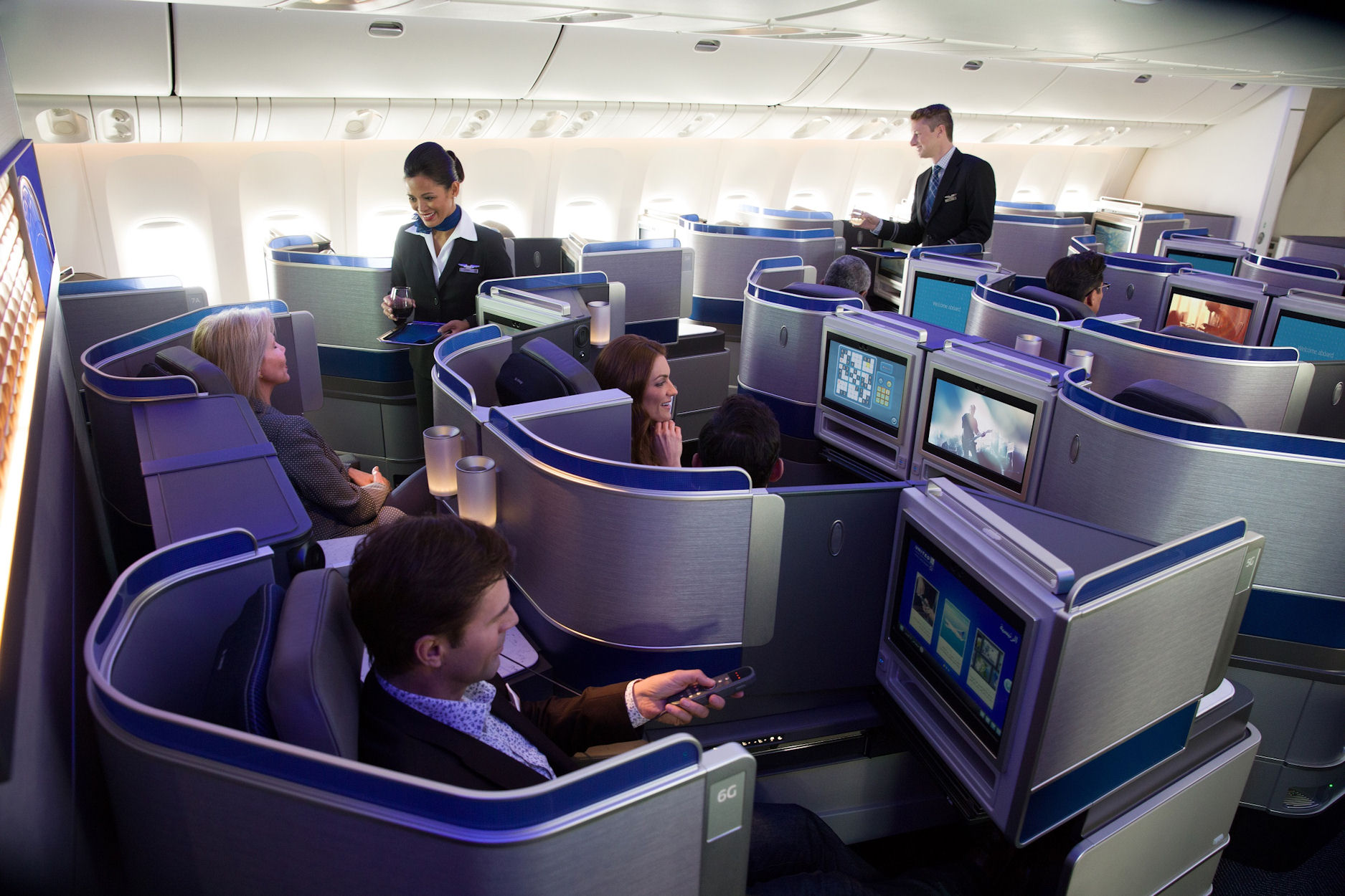Auf der Strecke Frankfurt-San Francisco bietet United Airlines ab sofort die neuen Polaris Sitze. Auf der Strecke Frankfurt-San Francisco bietet United Airlines ab sofort die neuen Polaris Sitze.