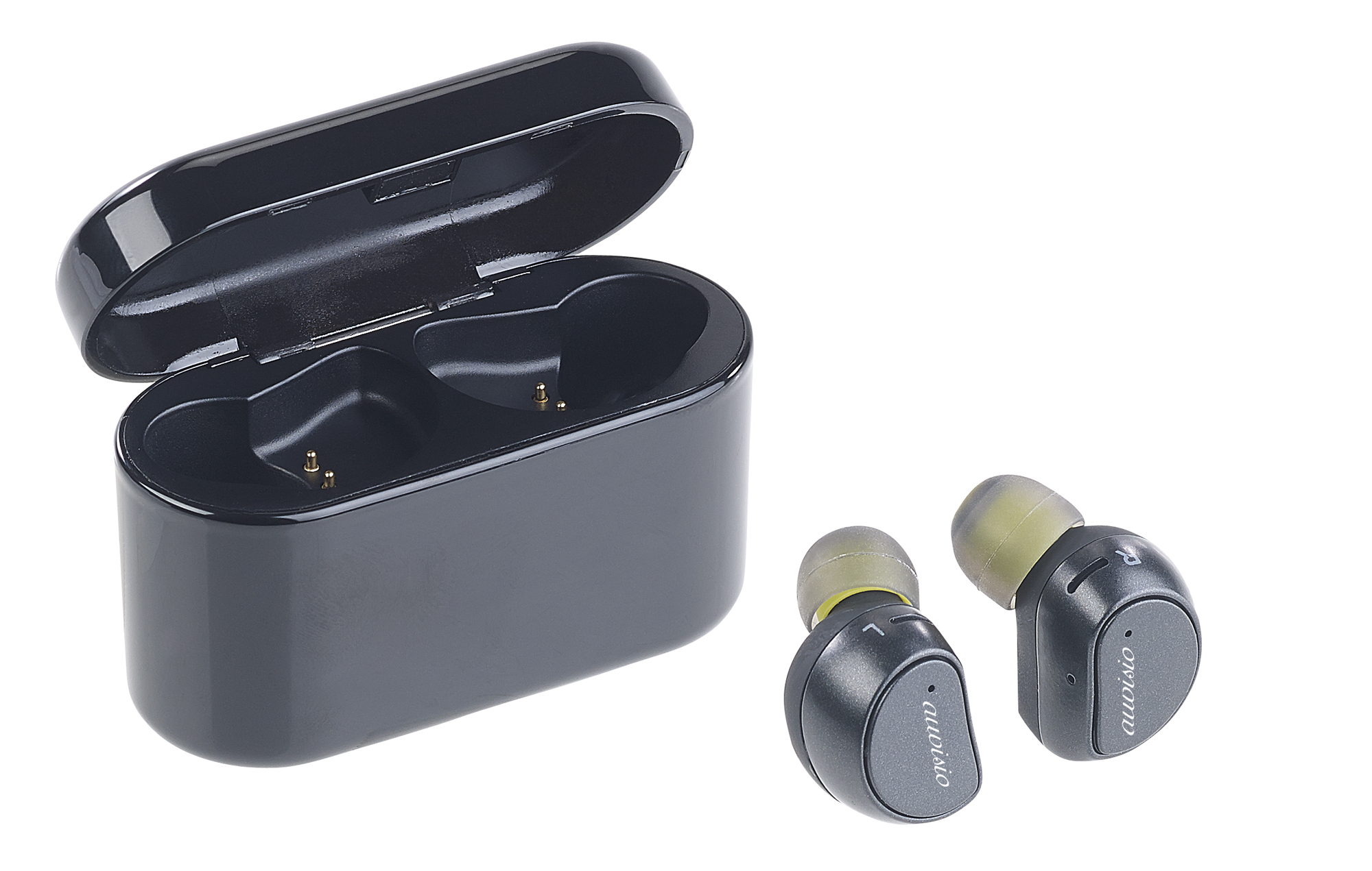 True Wireless In-Ear-Headset IHS-600.bt mit Powerbank-Etui, kompatibel mit Siri und Google