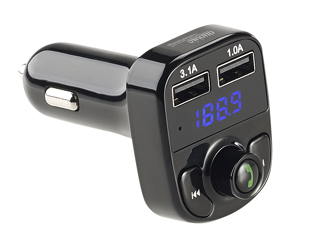 3in1-Kfz-FM-Transmitter FMX-540.fs Freisprecher mit Bluetooth, Ladegerät und App 3in1-Kfz-FM-Transmitter FMX-540.fs Freisprecher mit Bluetooth, Ladegerät und App