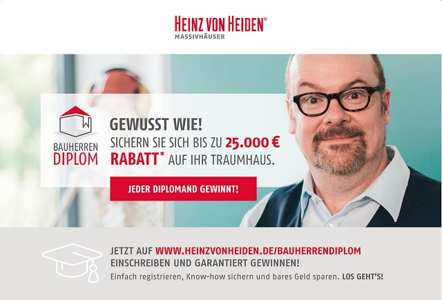 Heinz von Heiden Bauherren Diplom - Einschreiben, mitmachen, gewinnen Heinz von Heiden Bauherren Diplom - Einschreiben, mitmachen, gewinnen