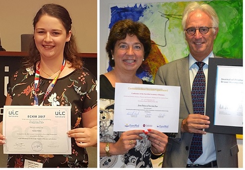 (v.re.) Prof. Dr. Hans R. Kaufmann, Prof. Dr. Dolores Sanchez Bengoa, Yasmin Köhler. (v.re.) Prof. Dr. Hans R. Kaufmann, Prof. Dr. Dolores Sanchez Bengoa, Yasmin Köhler.