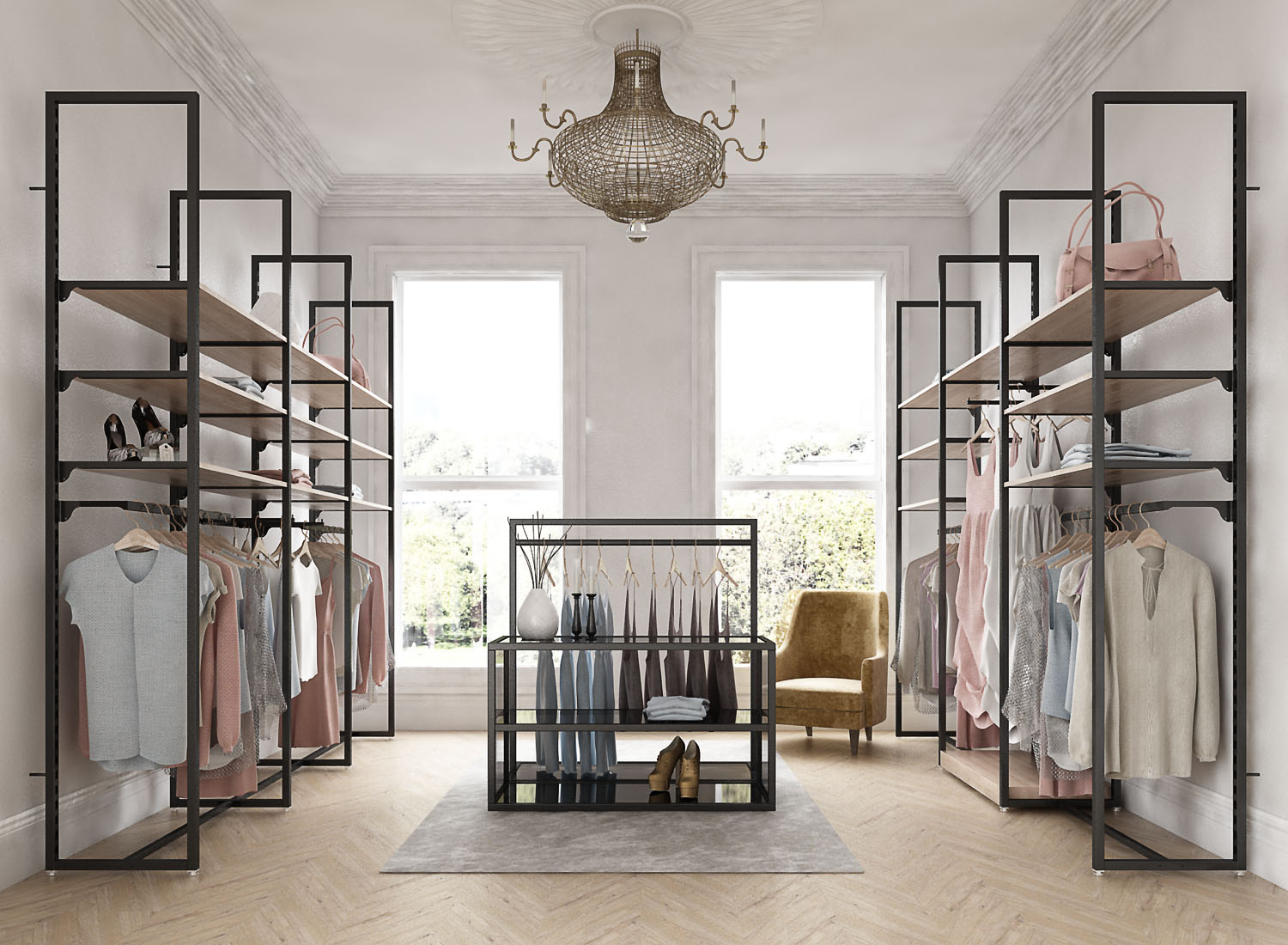 Ladenregal, Ständer und Ablagetisch Addison Ladeneinrichtung Ladenregal, Ständer und Ablagetisch Addison Ladeneinrichtung