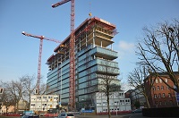Künftige Bürozentrale von L'ORÉAL in Düsseldorf, gebaut nach den Plänen der HPP Architekten GmbH