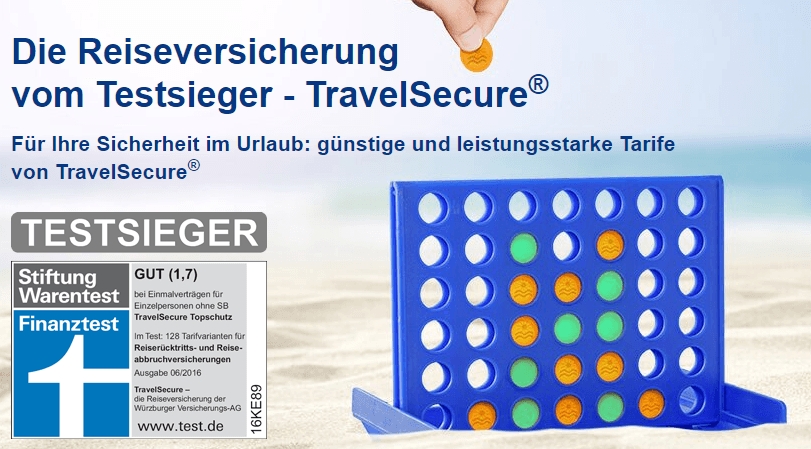 Die Reiseversicherung vom Testsieger - TravelSecure®jetzt auch auf Facebook