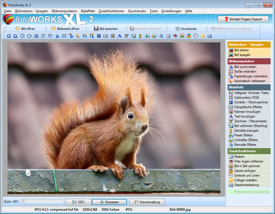 Bilder bearbeiten mit Fotoworks XL
