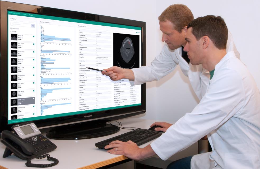 Mit VA4RADIOMICS Patientenkohorten analysieren und individuelle Patienten Daten visualisieren. (Bild