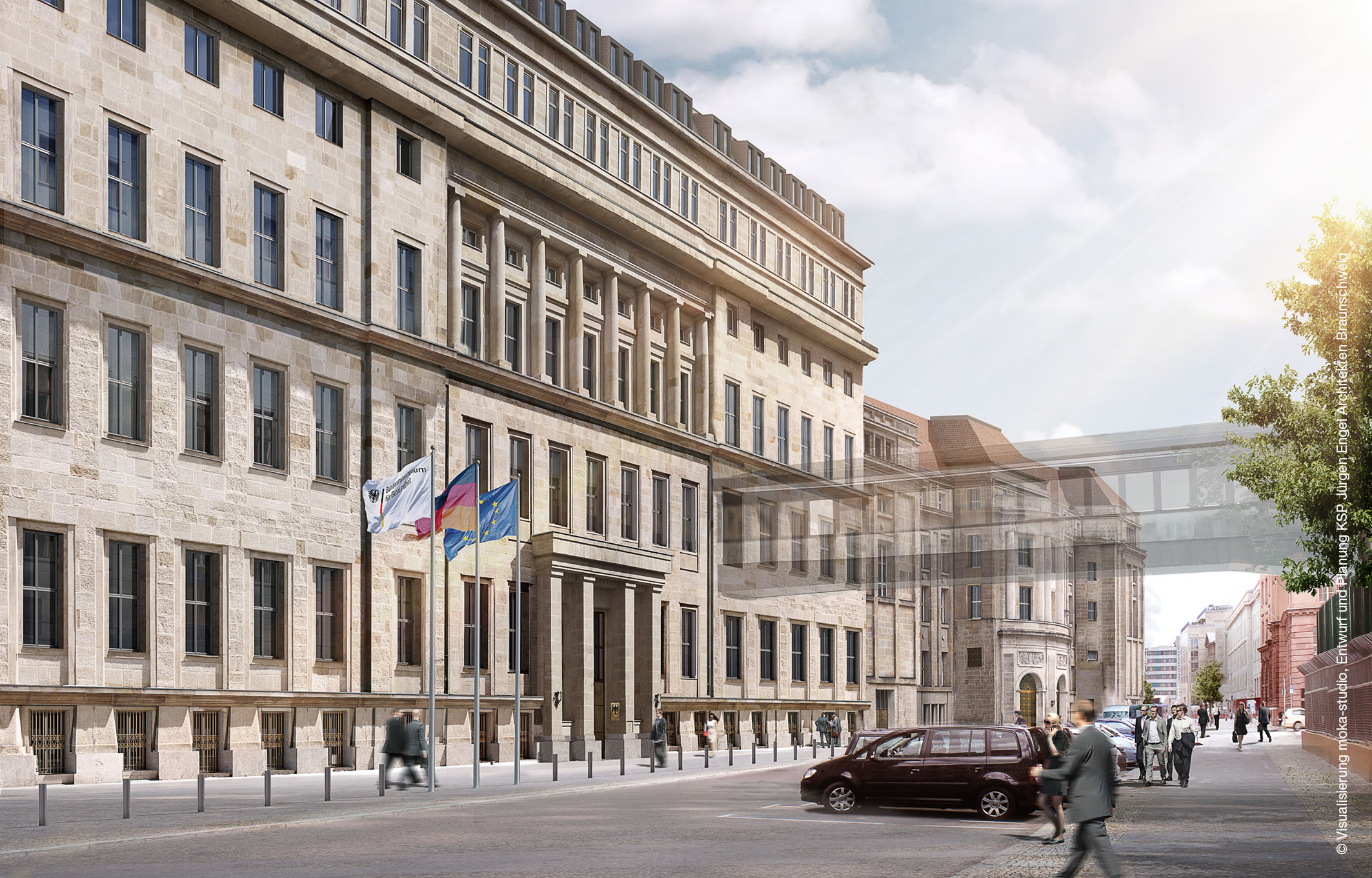 Das Bundesministerium für Gesundheit nach der Sanierung (Bildquelle: Visualisierung moka-studio) Das Bundesministerium für Gesundheit nach der Sanierung (Bildquelle: Visualisierung moka-studio)