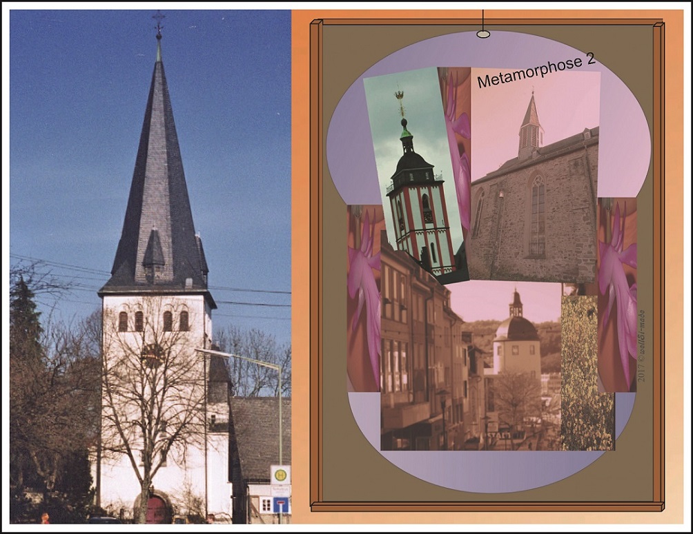 Kirche Oberholzklau und Galerie-Seite Siegerland bei Buch-Juwel. (Bilder: presseweller/ wellSi-made)