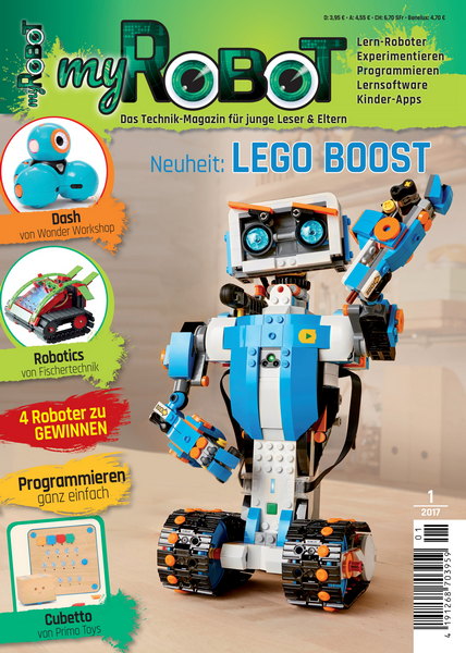 Cover der ersten Ausgabe des Robotikmagazins myROBOT Cover der ersten Ausgabe des Robotikmagazins myROBOT