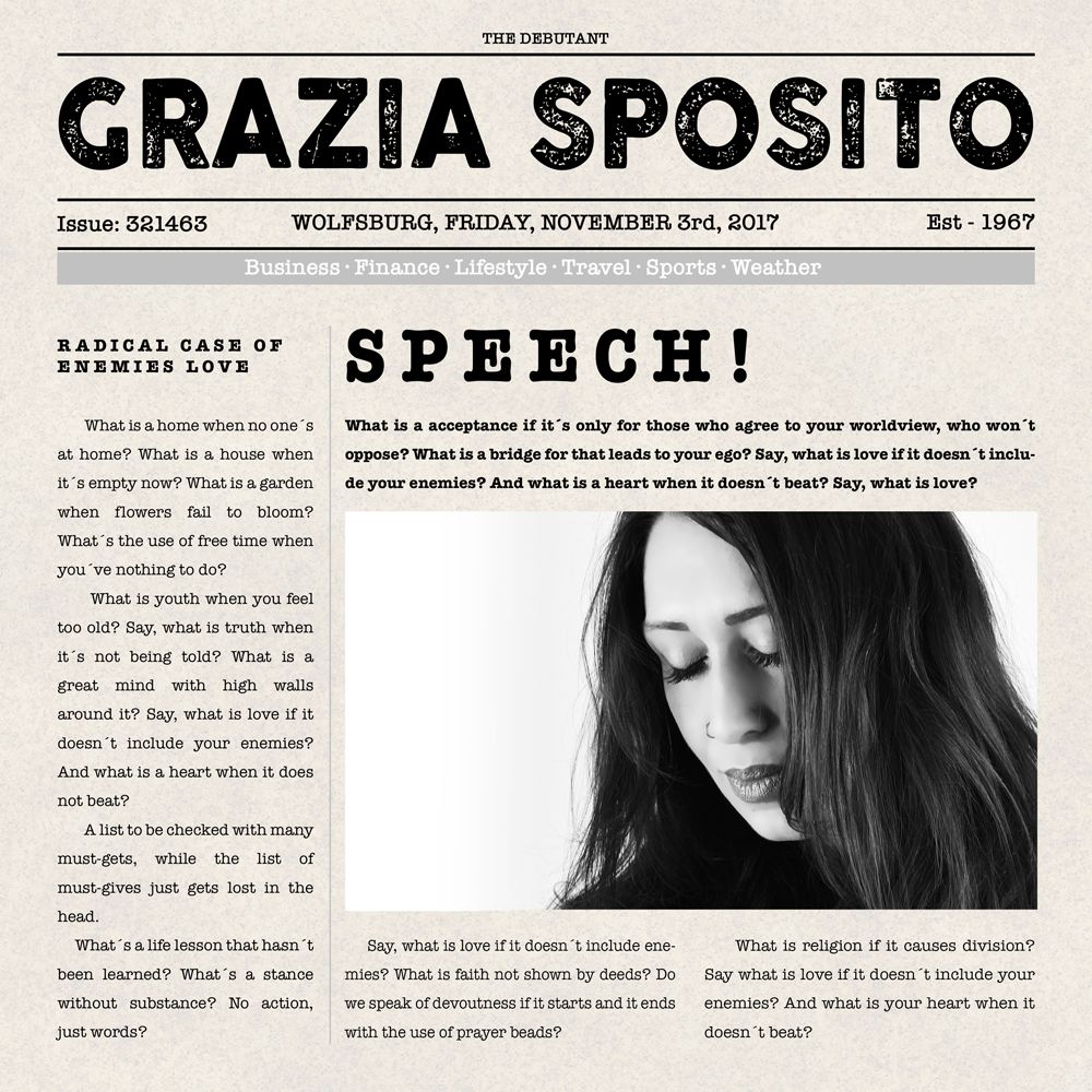 Frontcover der Debüt-Single"Speech" Frontcover der Debüt-Single"Speech"
