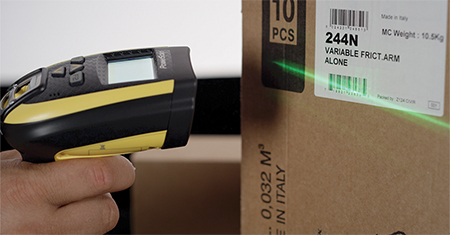 Die grüne Scanzeile des neuen Powerscan 9100 von Datalogic ist angenehmer für das menschliche Auge Die grüne Scanzeile des neuen Powerscan 9100 von Datalogic ist angenehmer für das menschliche Auge