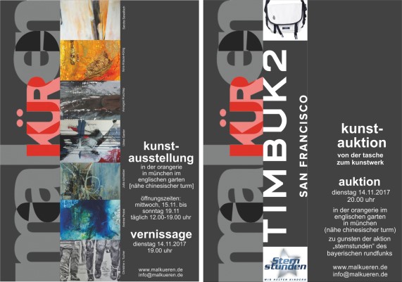 Kunstausstellung Malküren / Kunstauktion TIMBUK2 zugunsten"Sternstunden" (Bildquelle: malk