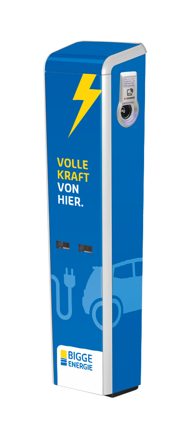 23 Ladesäulen stellt Bigge Energie in Attendorn, Olpe, Drolshagen und Wenden demnächst auf. (Bildque