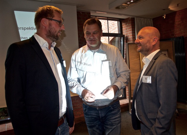 Dr. Ing. Robert Kaden, Prof. Dr. Tobias Teich und Sven Axt von map topomatik beim BIM Praxisdialog Dr. Ing. Robert Kaden, Prof. Dr. Tobias Teich und Sven Axt von map topomatik beim BIM Praxisdialog