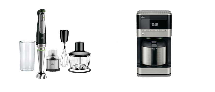 (FOTO: Braun) MultiQuick 9 Set mit Gewürzmühle und die Kaffeemaschine PurAroma 7 (FOTO: Braun) MultiQuick 9 Set mit Gewürzmühle und die Kaffeemaschine PurAroma 7