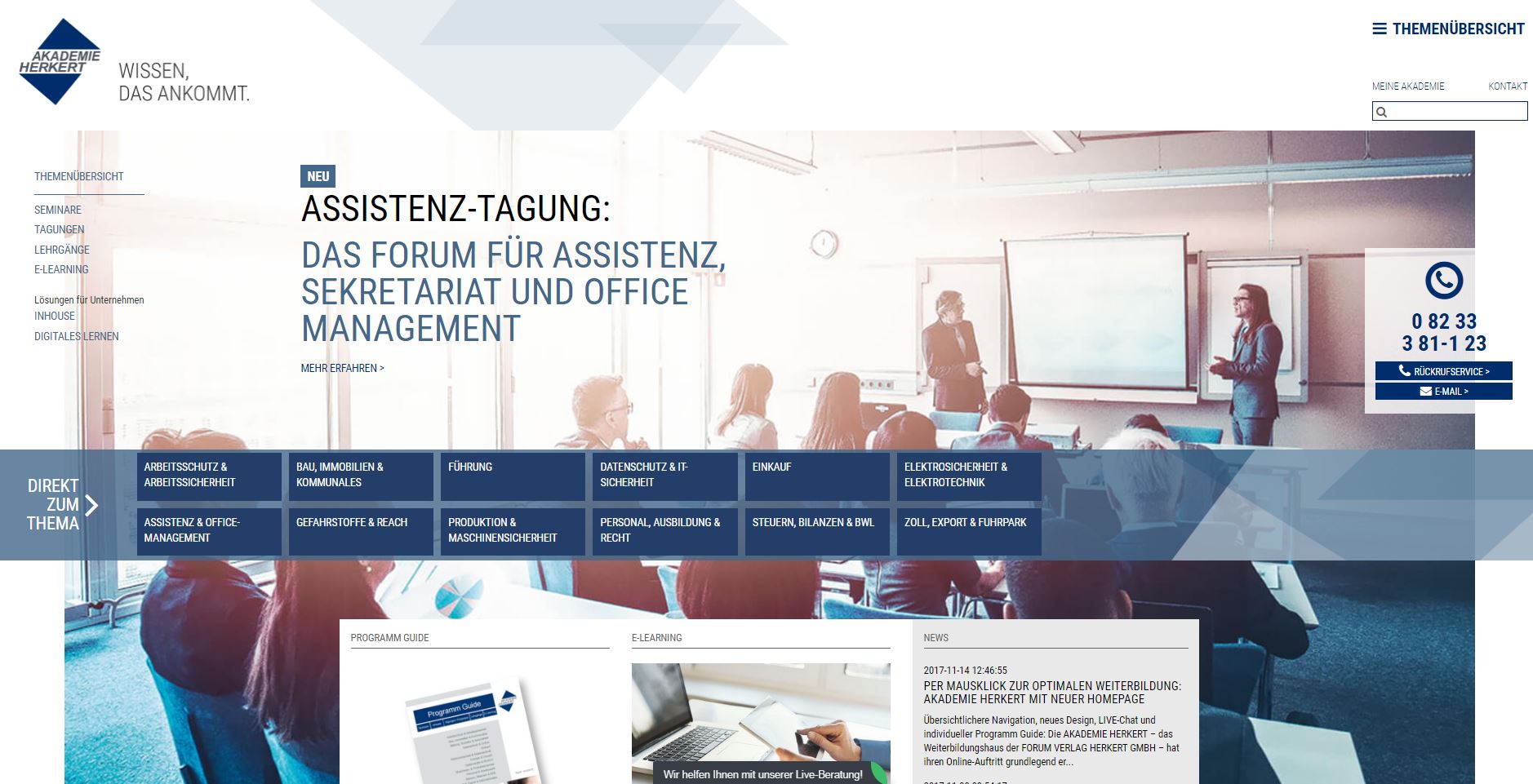Per Mausklick zur optimalen Weiterbildung: Die neue Homepage der AKADEMIE HERKERT Per Mausklick zur optimalen Weiterbildung: Die neue Homepage der AKADEMIE HERKERT