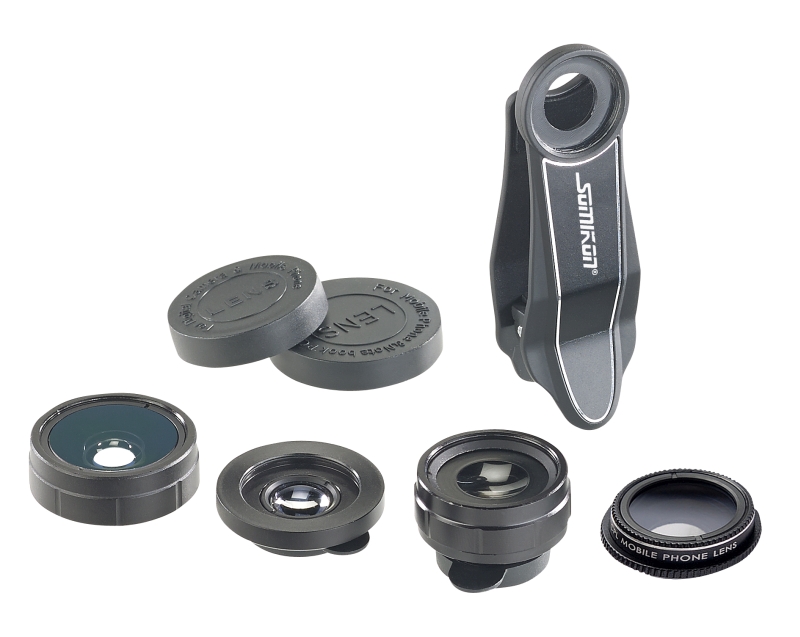 Somikon 4er-Set Premium-Vorsatzlinsen, Weitwinkel, Fischeye, Makro, Pol-Filter, www.pearl.de Somikon 4er-Set Premium-Vorsatzlinsen, Weitwinkel, Fischeye, Makro, Pol-Filter, www.pearl.de