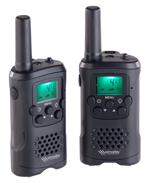 simvalley communications 2er-Set Walkie-Talkies mit VOX und LEDTaschenlampe, www.pearl.de simvalley communications 2er-Set Walkie-Talkies mit VOX und LEDTaschenlampe, www.pearl.de