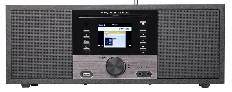 VR-Radio IRS-700 Stereo-Internetradio m. CD-Player, DAB+/FM, Farbdisplay, Wecker, 32 W, www.pearl.de VR-Radio IRS-700 Stereo-Internetradio m. CD-Player, DAB+/FM, Farbdisplay, Wecker, 32 W, www.pearl.de
