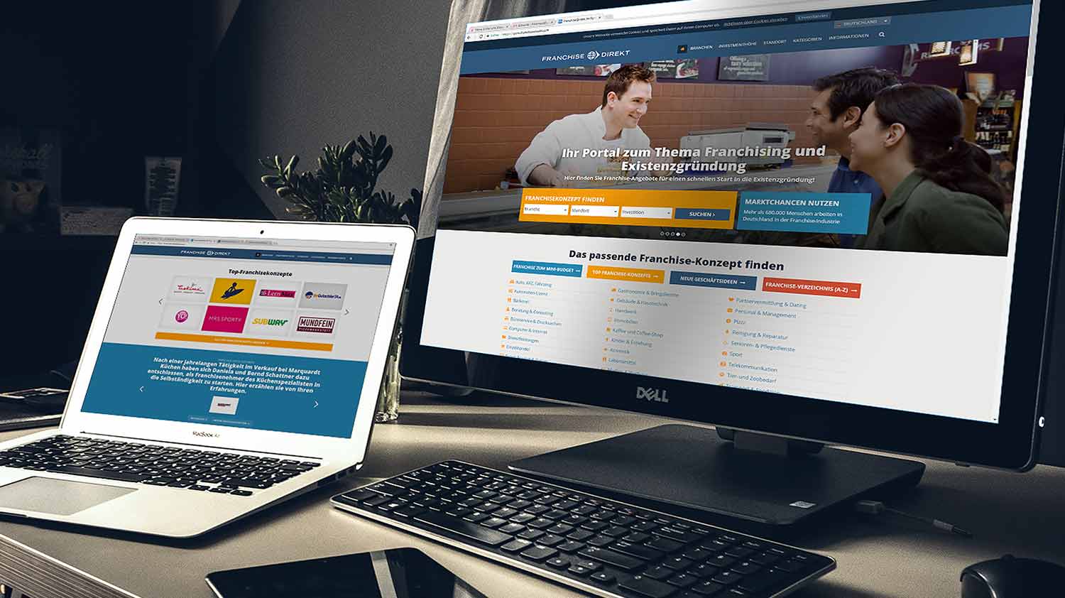 Franchise direkt startet mit neuer Website durch