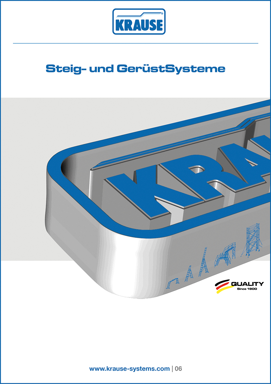 Der brandneue Gesamtkatalog von KRAUSE mit vielen Infos rund um sichere Steigtechnik Der brandneue Gesamtkatalog von KRAUSE mit vielen Infos rund um sichere Steigtechnik