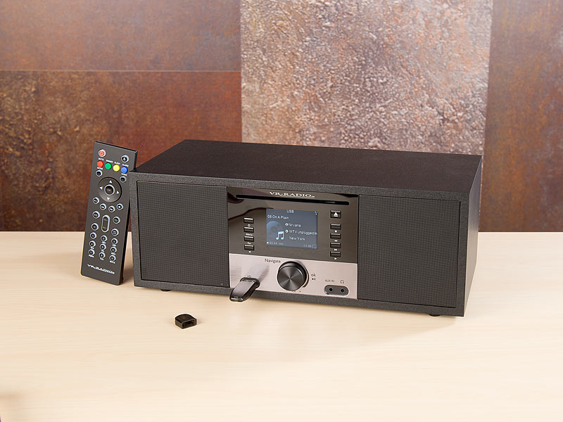 Stereo-Internetradio mit CD-Player, DAB+/FM, Farbdisplay, Wecker