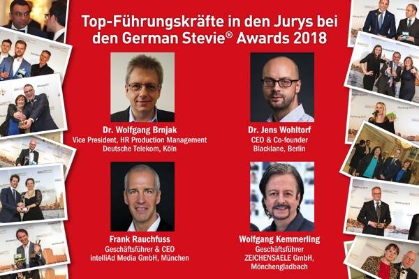 Die Juryvorsitzenden der 4. German Stevie Awards Die Juryvorsitzenden der 4. German Stevie Awards